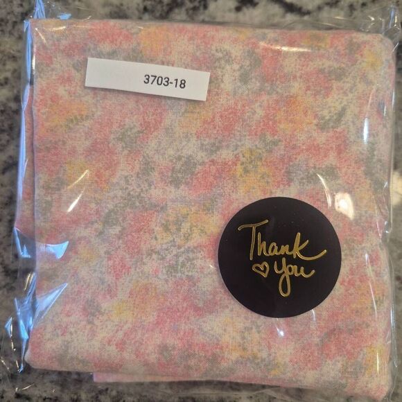 Fabric, White/Pink/Gray/Yellow Cotton Nadia's Garden by Marjorie Smith Steed for - Picture 2 of 6